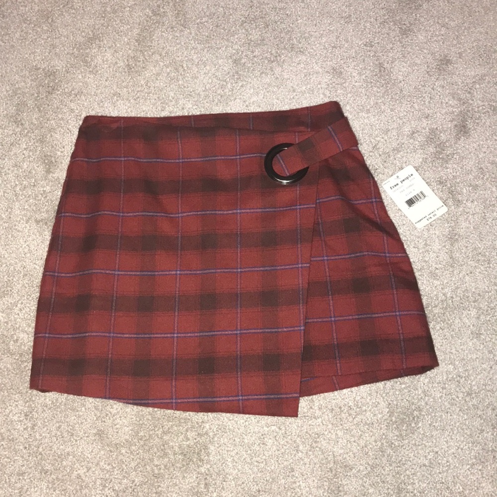 Free People plaid skirt